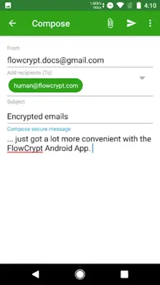 FlowCrypt Encrypted Email android App screenshot 3